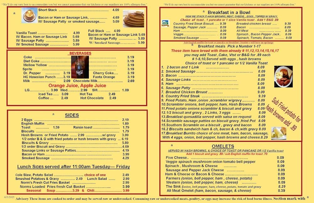 Norm's Place II Menu image 1
